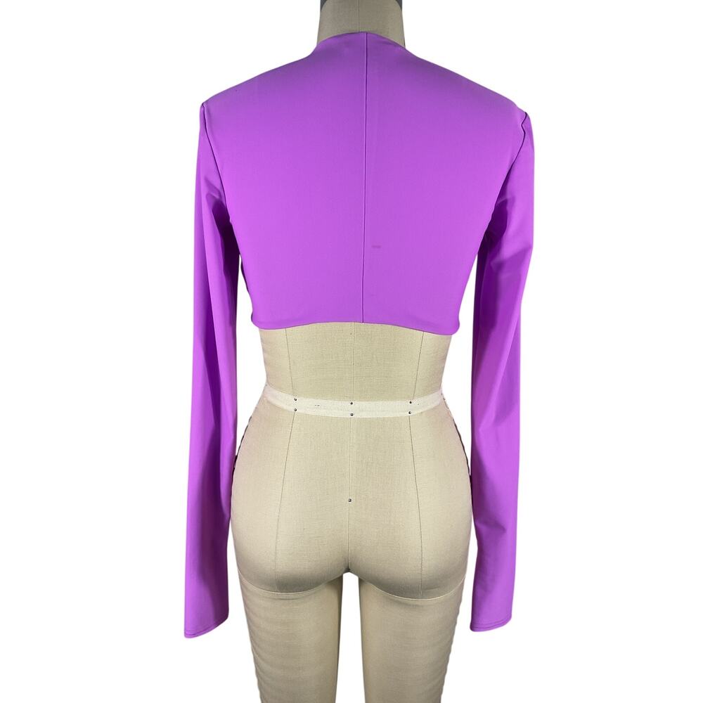 Alex Perry Sleek Purple Deren Crop Top Size US 4/ UK 8 - Picture 3 of 8